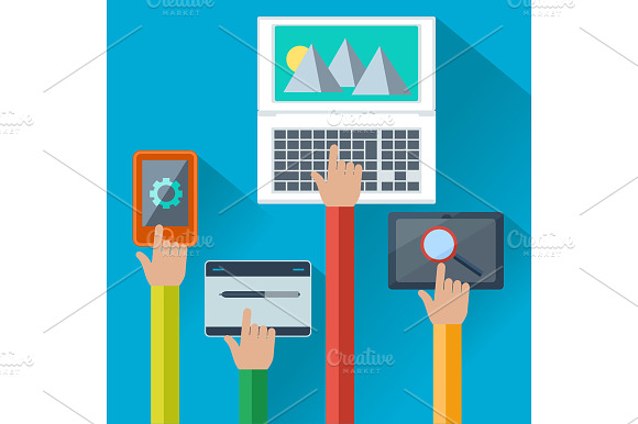 Mobile And Web Apps Concept