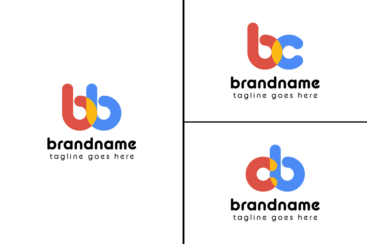 Letters bb bc cb Playful Logo, a Branding & Logo Template by Pray Art Design Studio