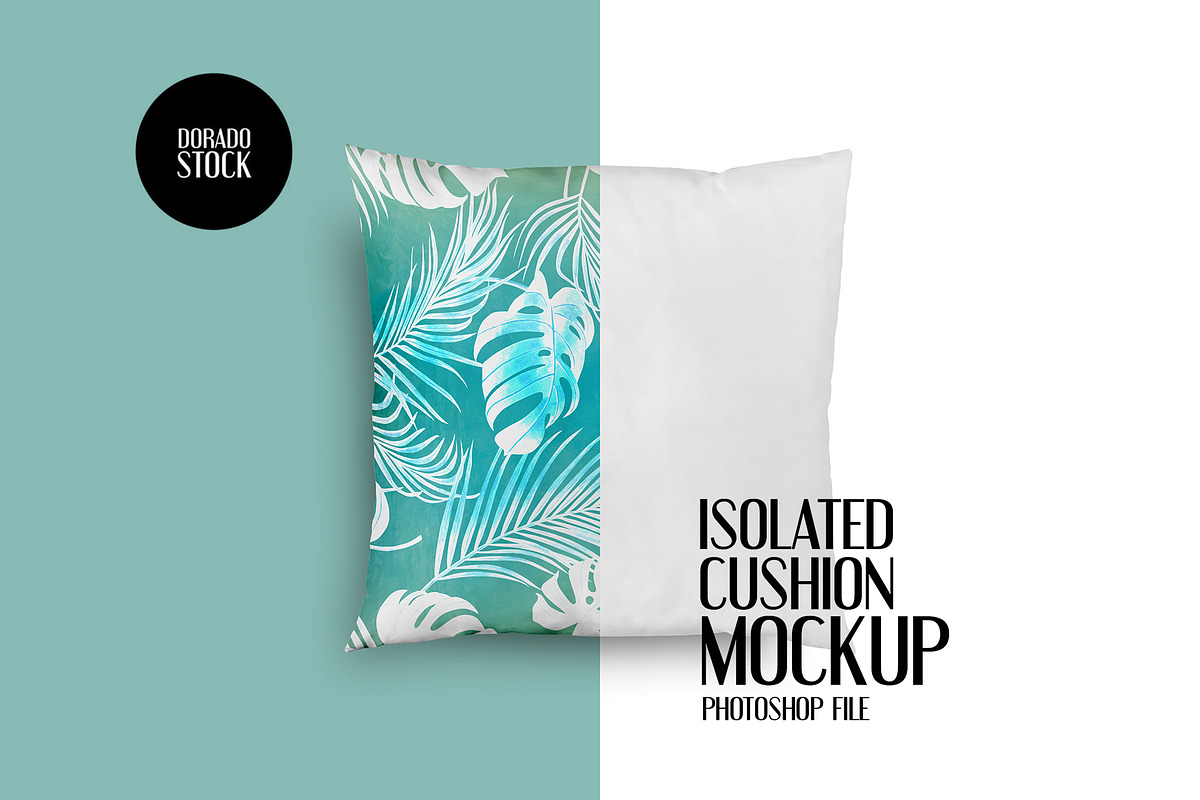 Isolated squaer cushion mockup, a Product Mockup by Dorado Stock (Photo 1 of 7)