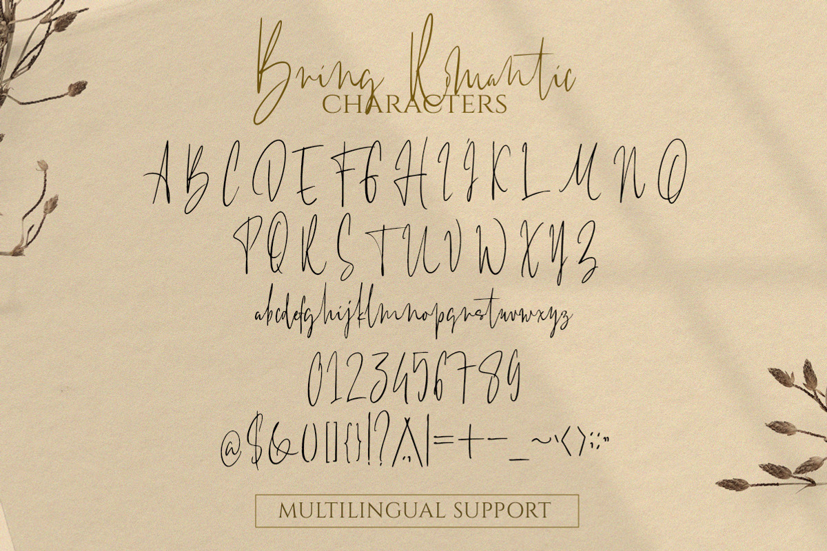 Bring Romantic - Handwritten Font, a Handwritten Font by Letterhend Studio (Photo 5 of 10)
