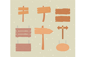 wooden sign boards and arrows, an Object Illustration by studiogstock