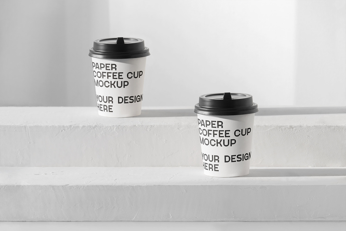 Paper coffee cup mock-up, a Cups & Container Mockup by eezo (Photo 4 of 5)