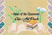 Heart of the Classroom: Clip Art Pac, a Decorative Illustration by Amarawolf's Art (Thumbnail 1 of 14)