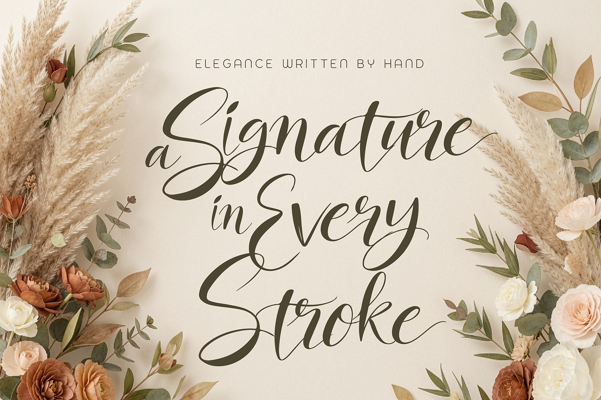 Alerquisant - Naturally Yours, a Script Font by HypeWorksCo (Photo 7 of 18)
