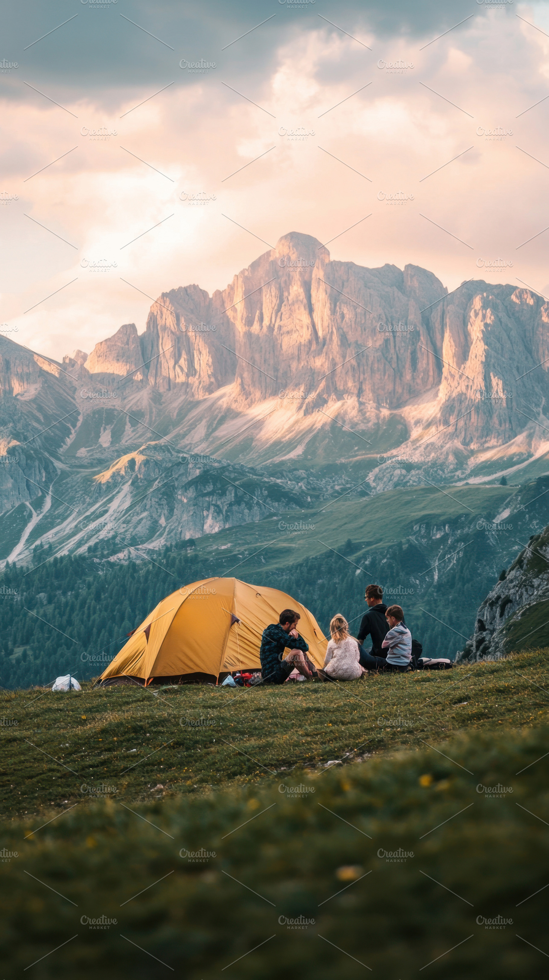 Camping in the dolomites, a Photo by Beautiful things