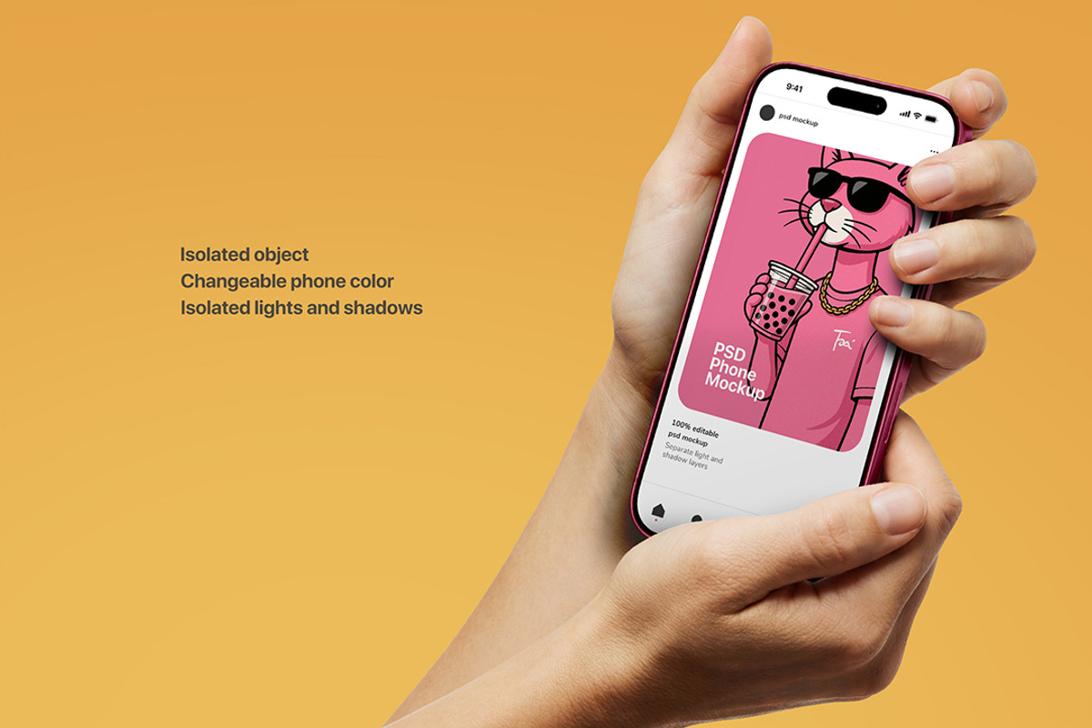iPhone Mockup Securely Holding Phone, an iPhone Mockup by Avelina Studio (Photo 2 of 3)