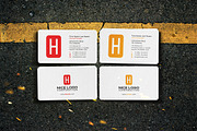 business card letter H, a Business Card Template by Indigo Graphic Shop (Thumbnail 2 of 4)
