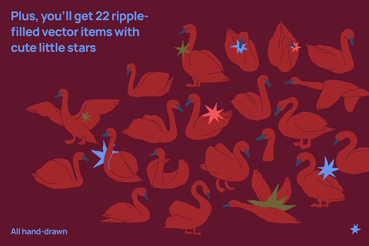 Hand-Drawn Swan Vector Bundle, an Animal Illustration by My.Ordinarty (Photo 4 of 13)
