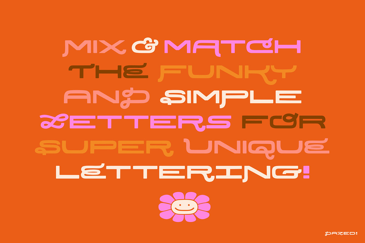 Dazed! A Quirky Retro Font & Extras, a Sans Serif Font by Jaclyn Caris (Photo 15 of 16)