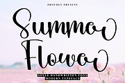 Summer Flower, a Handwritten Font by FreshTypeINK (Thumbnail 1 of 7)