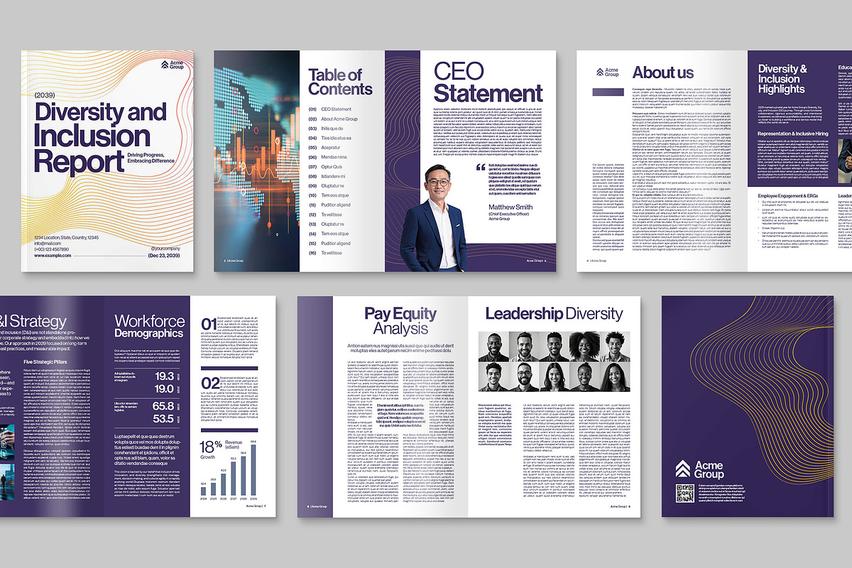 DEI Report Brochure Template, a Brochure Template by BrandPacks