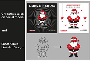 Christmas Sales Design, a Social Media Template by Lakhan1998