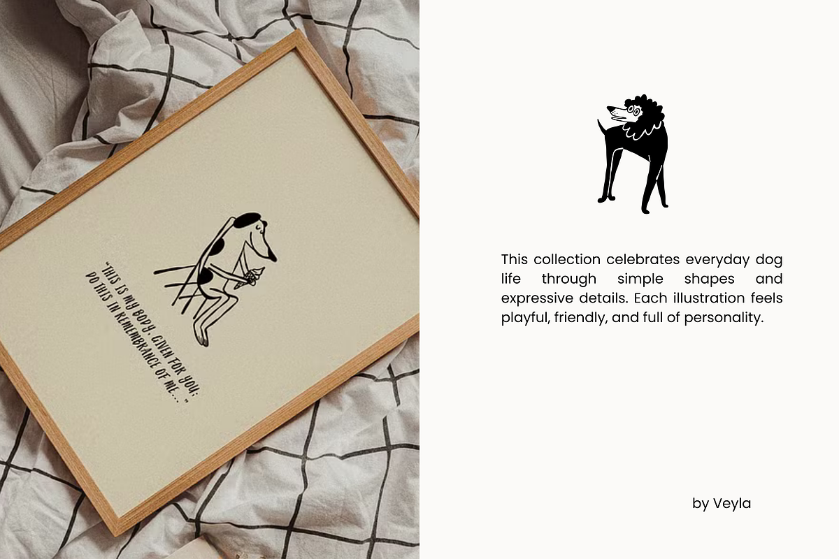 Doodle Dogs: 37 Hand-Drawn Line Art, an Animal Illustration by Veyla (Photo 9 of 12)