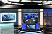 Virtual TV Studio News Set 27, an Architecture 3D Model by akerStudio (Thumbnail 8 of 49)