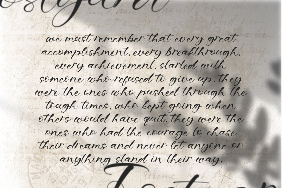 Fostgard - Casual Script Font, a Script Font by Dhabee (Photo 15 of 15)