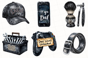 Classic Black Father's Day Clipart, an Illustration by OK Design (Thumbnail 5 of 5)