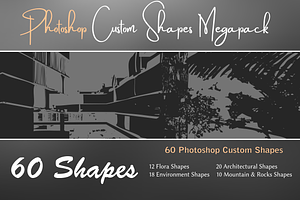 Photoshop Custom Shapes Megapack, a Shape Add-On by Extreme Brushes