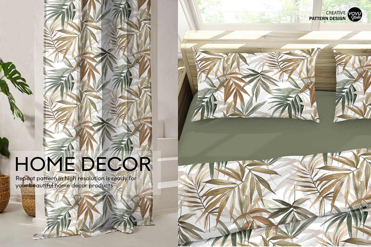 Wild leaves Seamless Pattern Design, a Pattern Graphic by VOVU Studio (Photo 6 of 7)