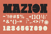 Mazion - Experimental Typeface, a Serif Font by HipFonts (Thumbnail 9 of 9)