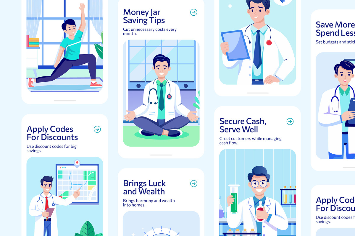 Doctor Illustration Art Set, a Healthcare Illustration by Brickclay (Photo 4 of 9)
