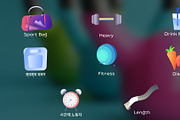 Fitness Icons And Titles for DaVinci, a Templates & Theme by 2dfx (Thumbnail 1 of 2)