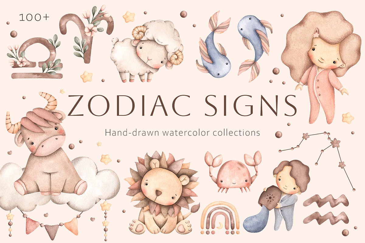 Zodiac signs, a Person Illustration by NellyaEgorova (Photo 1 of 15)