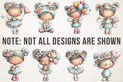 Birthday Fairy Clipart, an Illustration by RobertsArt (Thumbnail 7 of 7)