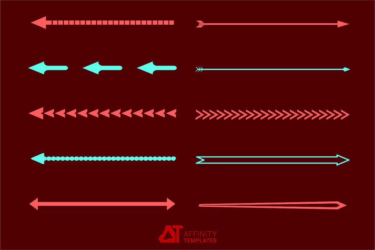 Arrow Stroke Brush for Affinity Apps, a Brush Add-On by Affinity Templates (Photo 2 of 7)