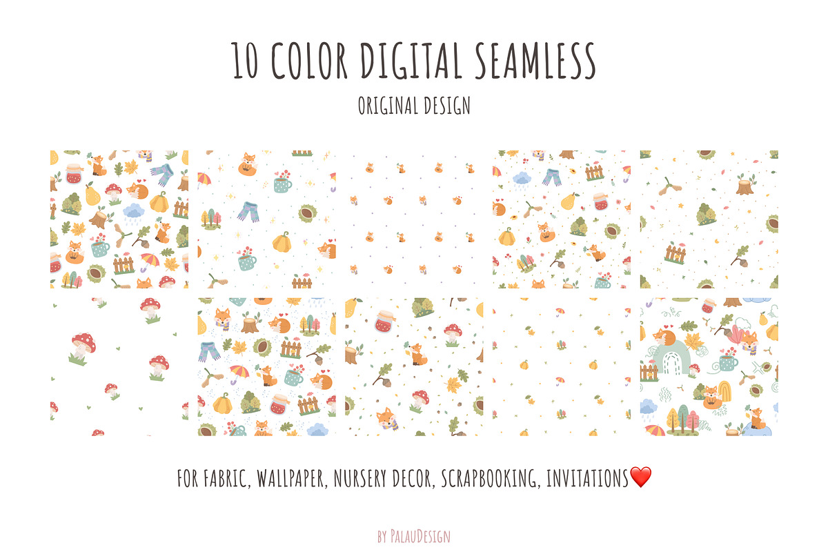Autumn Woodland Patterns, a Pattern Graphic by Palau (Photo 6 of 9)
