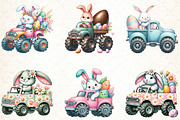 Cute Easter Bunny on Monster Truck, an Illustration by DreamCafeArt (Thumbnail 2 of 5)