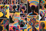74 Paint splash faces, a Person Illustration by Handmadefont (Thumbnail 4 of 12)