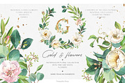 Pink & white flowers- watercolor set, a Decorative Illustration by Pamyatka Shop (Thumbnail 1 of 9)