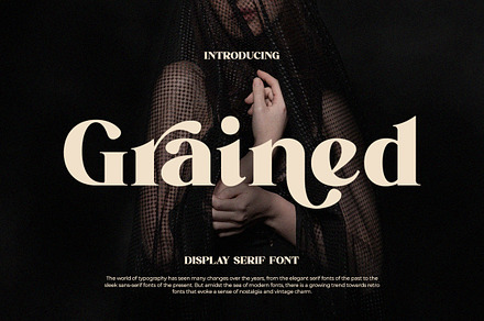 Grained Display Serif Font, a Serif Font by Eternity Studio