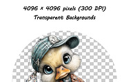 Whimsical Baby Animal Watercolor png, an Illustration by one-touch (Thumbnail 12 of 18)