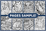 Stained Glass Animals Coloring Pages, an Illustration by BrightMart (Thumbnail 2 of 3)
