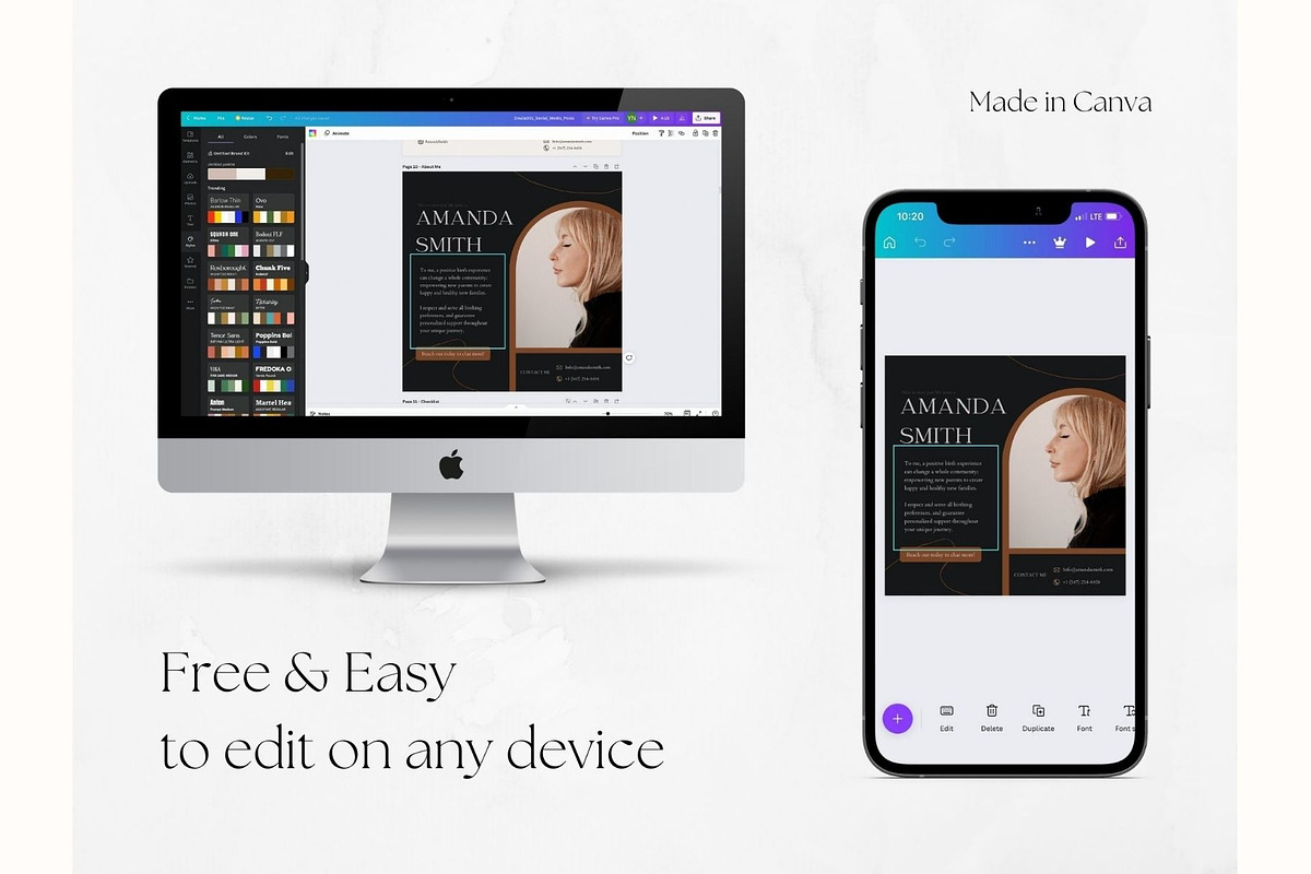 50 Doula Post Templates Dark, a Social Media Template by PatternLab. (Photo 5 of 8)