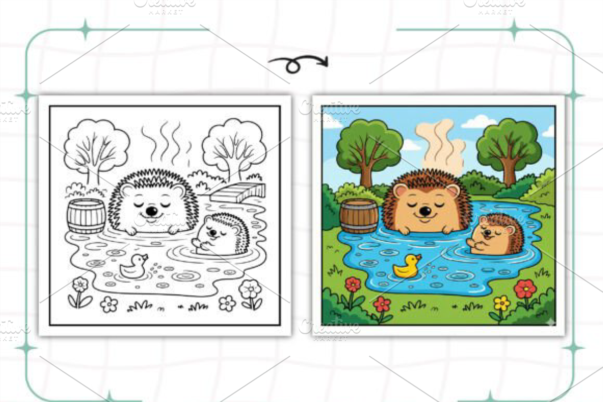 Bold Easy Mom Moments Coloring Pages, a Decorative Illustration by Ink Gallery (Photo 3 of 9)