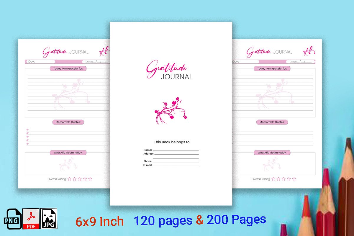 Gratitude journal notepad, a Graphic by Hitubrand (Photo 2 of 4)