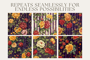 8 Victorian Circus Floral Patterns