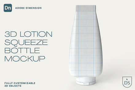 3D Lotion Squeeze Bottle Mockup