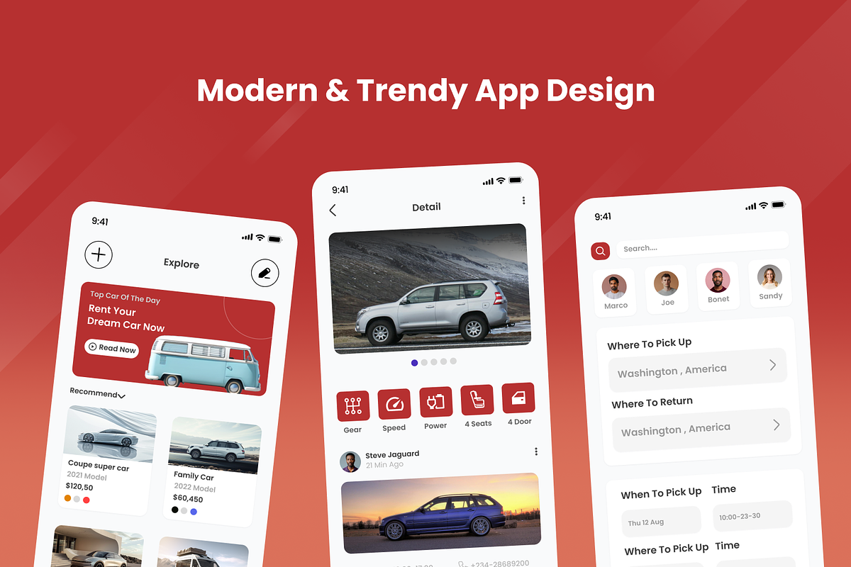 Trycar - Car Rental Mobile Apps, an App Template by SquidPixey (Photo 2 of 5)