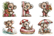 Whimsical Summer Koala Clipart, an Illustration by Dream Creation (Thumbnail 3 of 6)