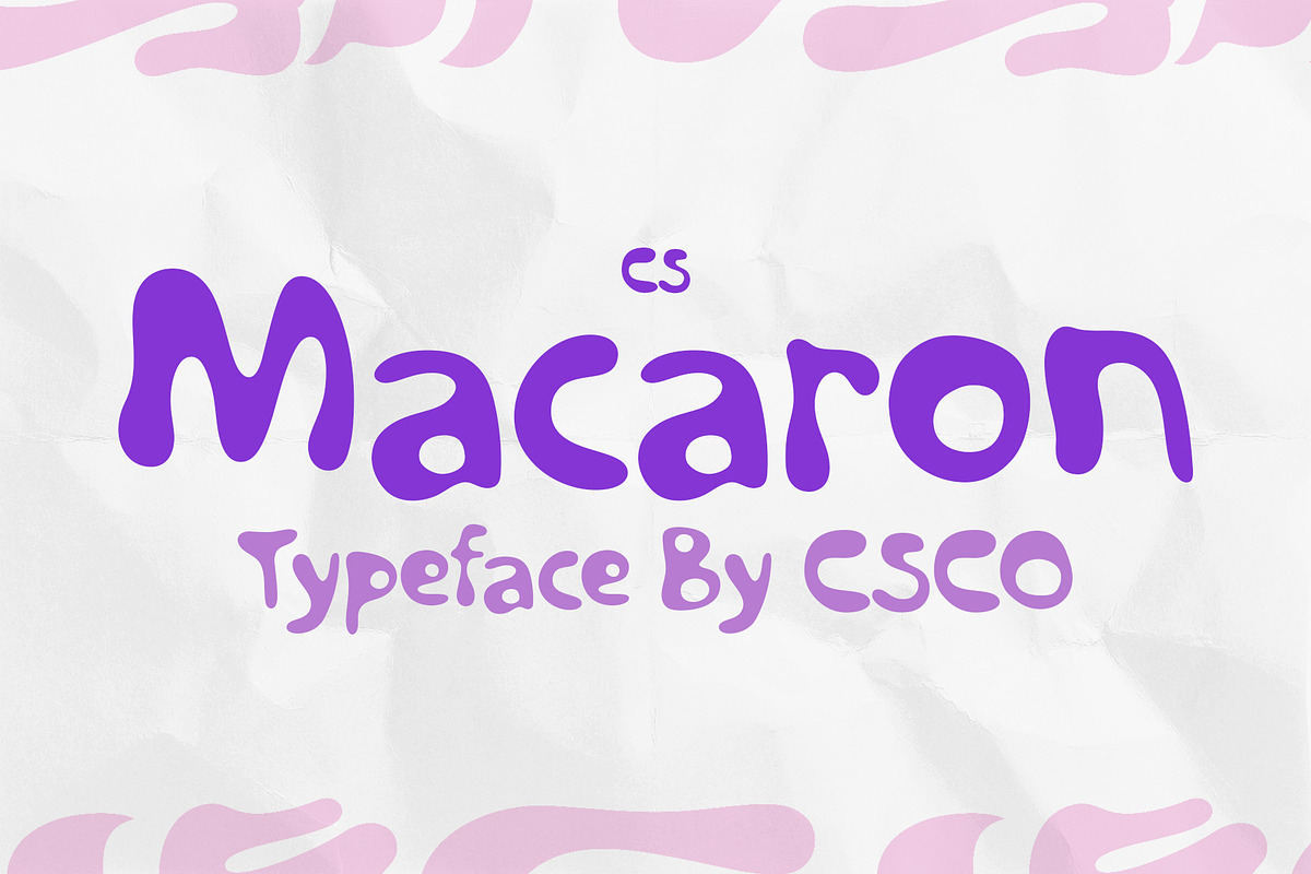 CS Macaron – Bubble Font, a Sans Serif Font by Craft Supply Co. (Photo 1 of 8)