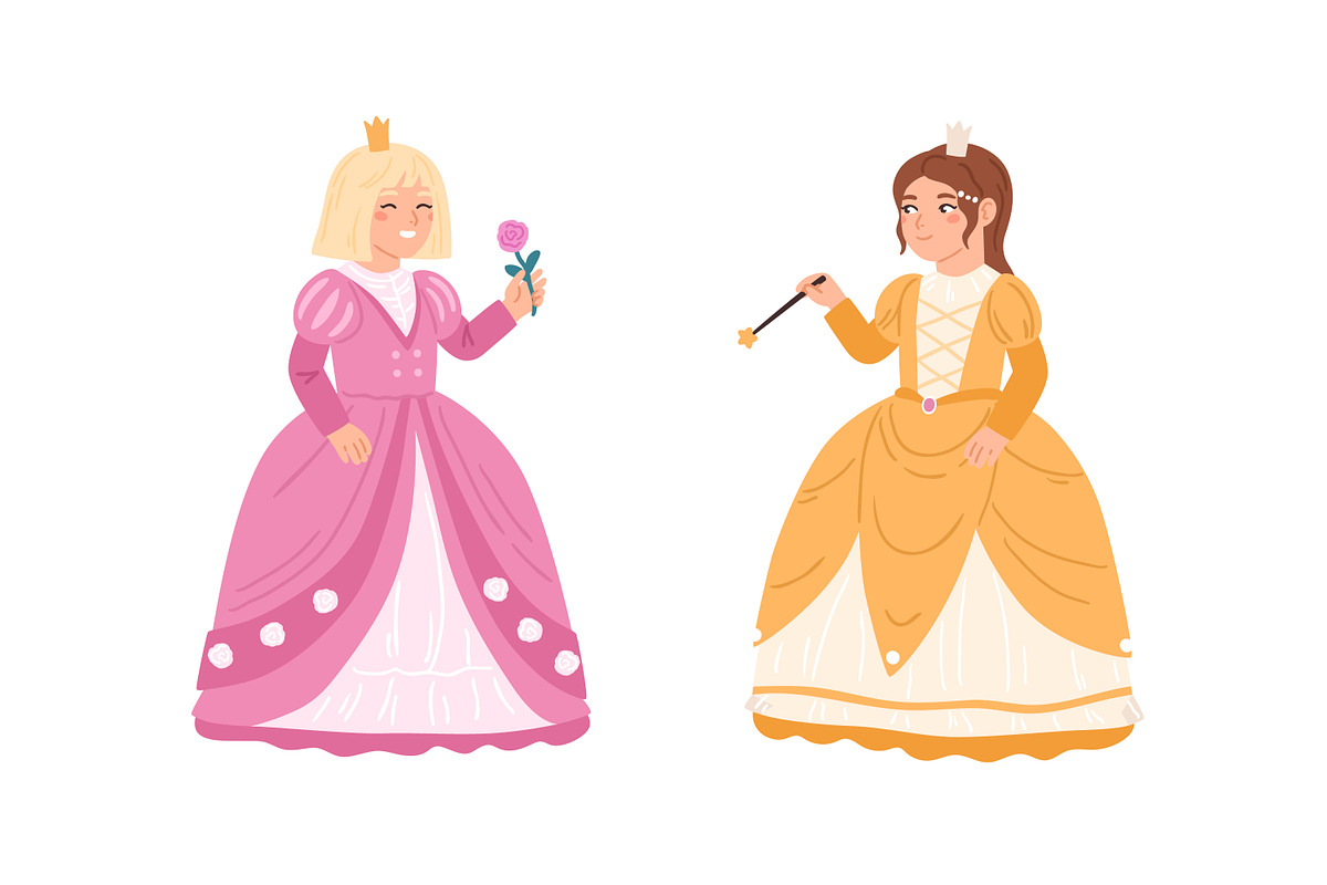 Cute little princesses set, a Person Illustration by Good Studio (Photo 4 of 4)