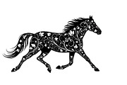 Running Horse Silhouette SVG Bundle, an Illustration by Creativeshirt (Thumbnail 14 of 31)