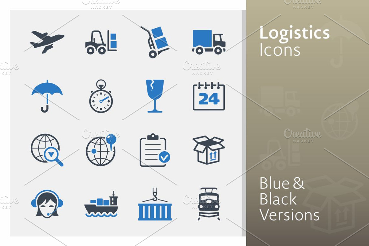 Logistics Icons - Blue Series, an Icon by introwiz1