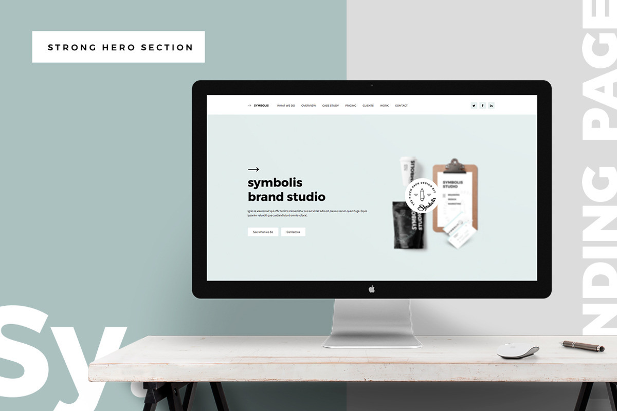 Symbolis Bootstrap Landing Page, a Bootstrap Template by Egotype (Photo 6 of 18)