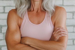 Smiling woman with crossed arms, a Photo by Beautiful things