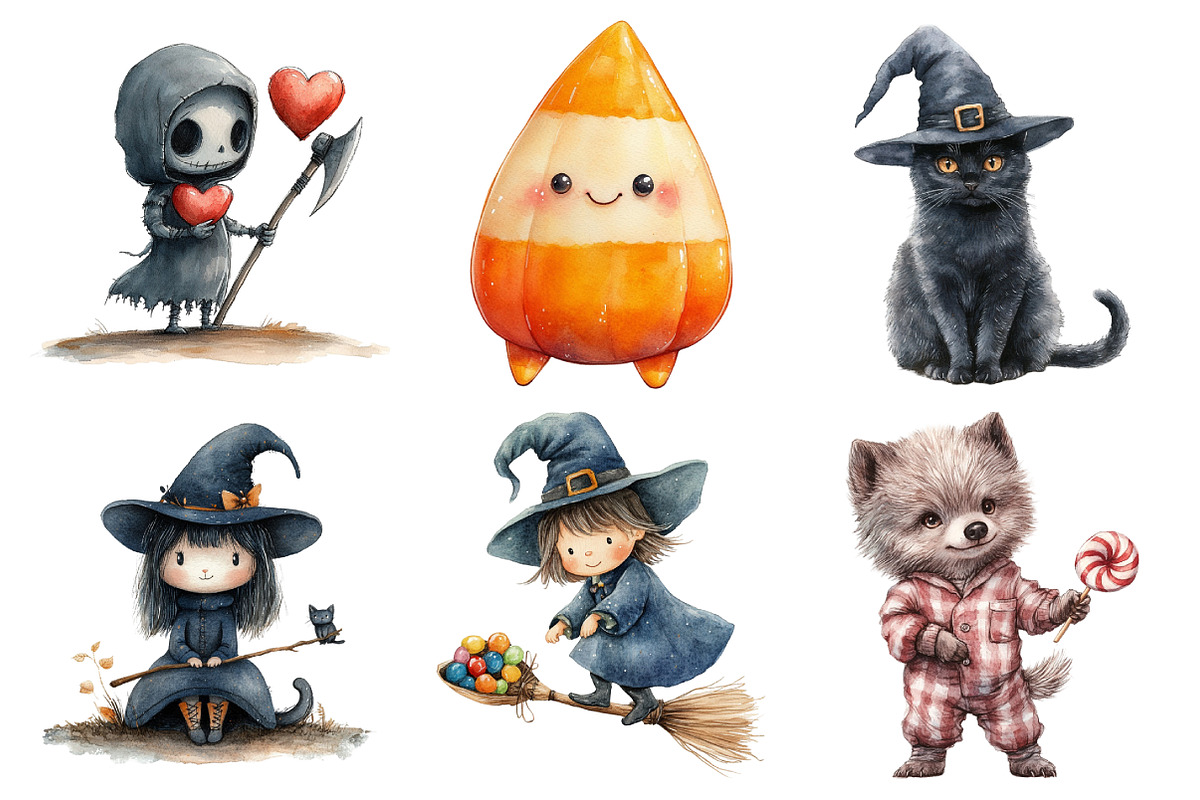 Halloween Character Clipart, an Illustration by Daily.Designs (Photo 3 of 5)