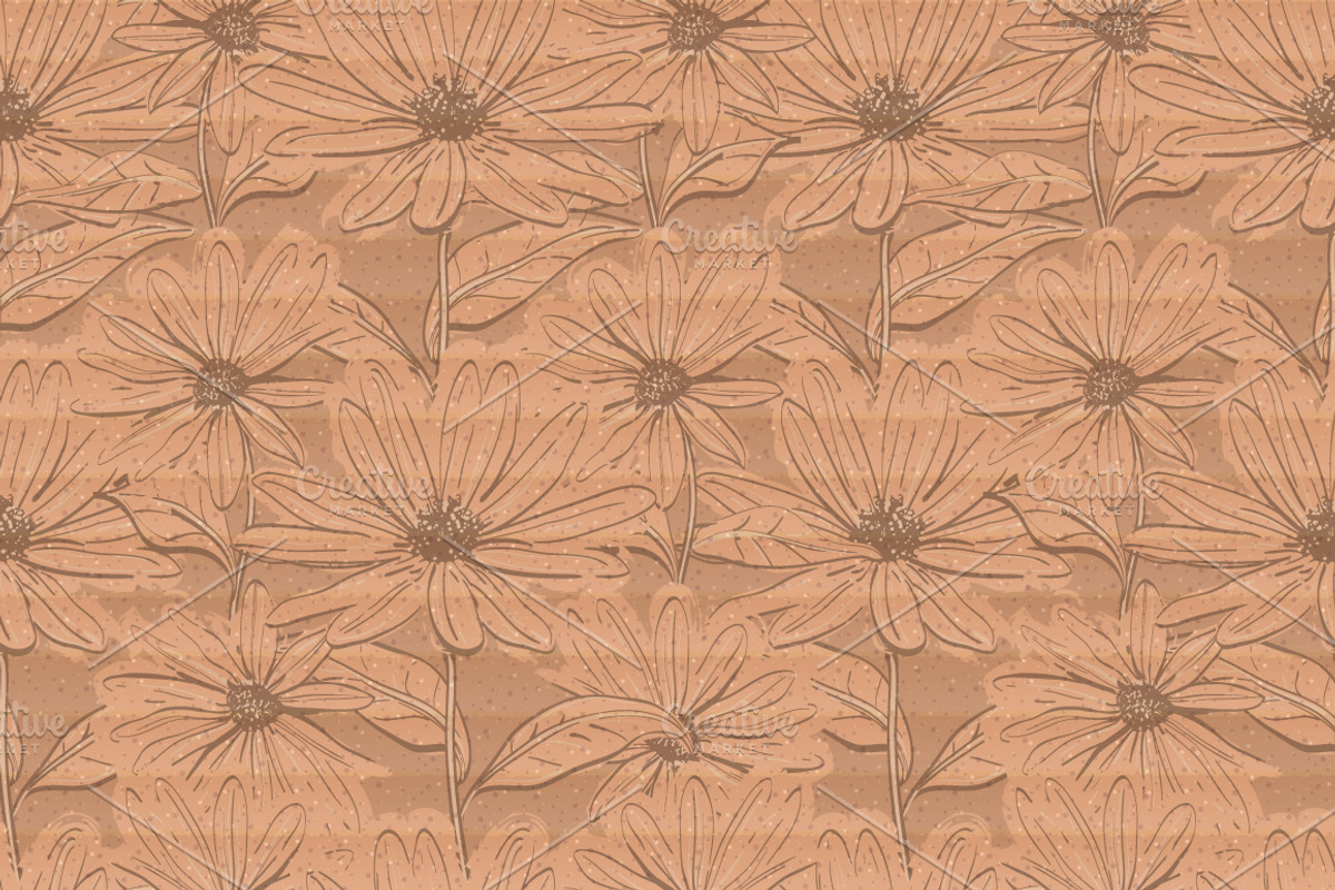 Flowers & stripes - Cards & Patterns, a Decorative Illustration by ClipartMuchLove (Photo 8 of 13)
